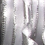 The Ribbon People White and Silver Solid Woven Wired Craft Ribbon 0.75" x 54 Yards