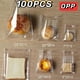 thumbnail image 2 of Bolsa de celofán autoadhesiva de plástico transparente para envolver joyas, regalos, alimentos, dulces, pasteles, bolsas transparentes, 2 of 5
