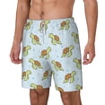 thumbnail image 2 of Uemuo Cartoon Sea Turtle Pattern Mens Swim Trunks Quick Dry Board Shorts with Mesh Lining, Stretch Beach Shorts Quick Dry No-Chafing Board Shorts-3X-Large, 2 of 9