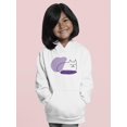 thumbnail image 2 of Sleepy Kitten Very Peri Lineart Hoodie Juniors -Image by Shutterstock,  Large, 2 of 4