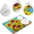 thumbnail image 3 of FREEAMG Chic Beautiful Sunflowers Painting Absorbent Dish Drying Mat Microfiber Kitchen Countertop Table Protector Multi-Purpose Counter Rack Sink Drainer Pad 16"x 18", 3 of 6