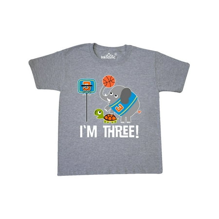 

Inktastic Basketball 3rd Birthday For Three Year Old Youth T-Shirt