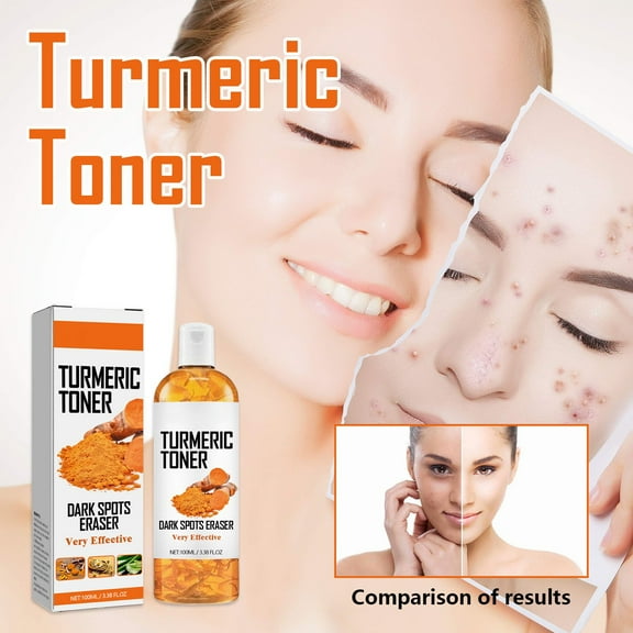 Uxgjfwu Turmeric Facial Toner, Dark Spots Eraser, Hydrating and Firming Skin Care, Facial And Body Firming Pores and Removing Pigments, 11 fl oz