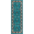 thumbnail image 2 of Rugs.com Medina Collection Rug – 6 Ft Runner Arctic Aqua Blue Medium Rug Perfect For Hallways, Entryways, 2 of 9
