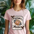 thumbnail image 5 of Football Mama T-Shirt | Cute Glitter Heart Game Day Graphic Tee, CarolinaBlue, Size S, 5 of 6
