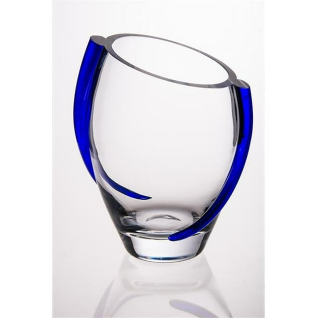 Vase en Verre avec Tourbillon Cobalt