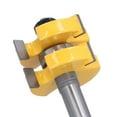 thumbnail image 3 of Broca enrutadora con ranura para lengüeta en forma de T, 3 dientes, 1 rodamiento, fresa para carpintería, vástago de 1/2 pulgadas, 2 uds., 3 of 8