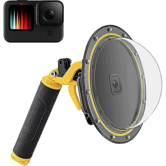 Dome Port Compatible Gopro Hero 10 Hero 9 Black, Underwater Dive Case Camera Lens Cover Protector With Waterproof Housing Case