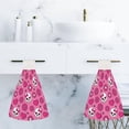 thumbnail image 6 of 2 Pcs Hanging Towels, Dish Towels Pink Skulls Absorbent Hand Towels with Hanging Loop Washcloth for Bathroom Kitchen, 6 of 6