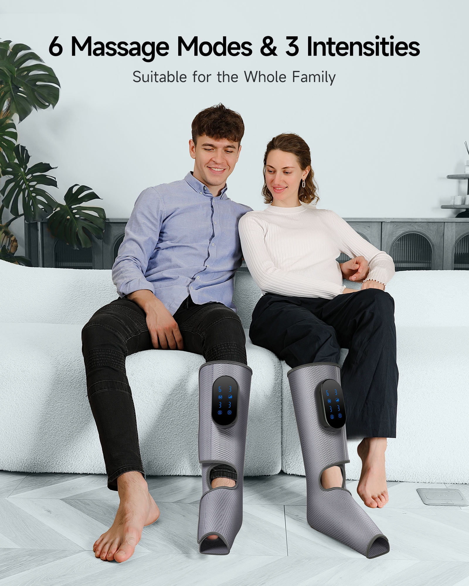 ALLJOY Cordless Foot and Leg Massagers Leg Air Compression Boots for Circulation and Pain Relief