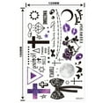thumbnail image 4 of 4 Sheets Halloween Tattoo Sticker Realistic DIY Temporary Tattoo Body Sticker, 4 of 10