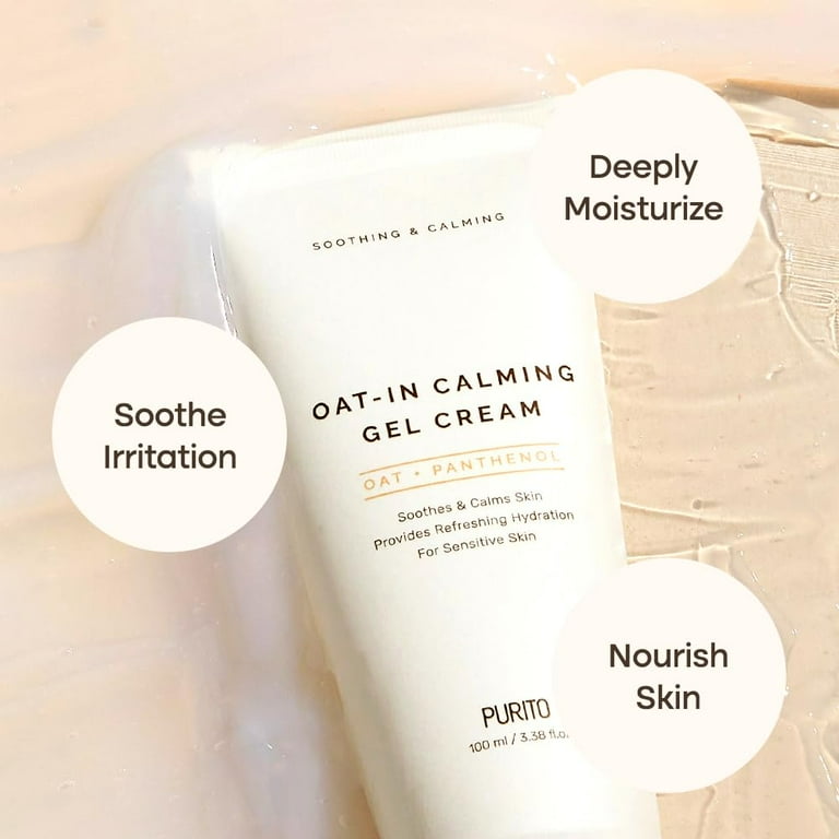 PURITO Oat-In Calming Gel Cream Moisturizer, Lightweight