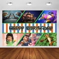 thumbnail image 3 of Zootopia Happy Birthday Anime Cartoon Theme Backdrops Banner Birthday Party Decor Supplies(5x3ft), 3 of 5