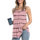 thumbnail image 2 of Sexy camisetas sin mangas para las mujeres Verano para mujer sin mangas con cuello redondo con estampado floral Camis Tank Tops Loose Flowy Cute Túnica plisada Chaleco (Pink, M), 2 of 6