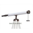 thumbnail image 6 of Nauticalmart Floor Standing Antique Copper with White Leather Harbor Master Telescope 60" by Nauticalmart, 6 of 6