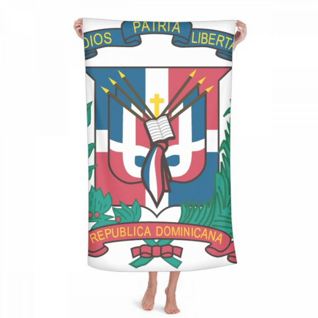 Donican République National Emblème Pays Serviette Bain Visage Doux Coton Gant de Toilette