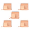thumbnail image 2 of Soporte para esponjas de maquillaje, portátil, transparente, con forma rectangular, con anillo colgante, Color naranja, 5 uds., 2 of 14