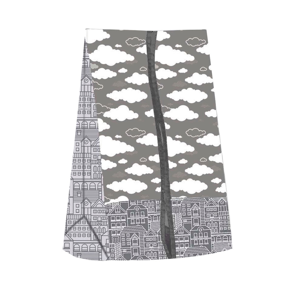 Bacati - Clouds in the City 10-Piece Crib Bedding Set with Two Crib Sheets - White/Grey Unisex