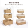 thumbnail image 2 of Cestas tejidas a mano para almacenamiento，3 Piezas Canastas para Baño Organizador,Organizadora de Almacenamiento,para Diseño Higiénico y Decorativo para Hogar, Dormitorio y Baño (beige),beige, 2 of 2