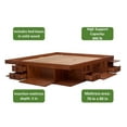 thumbnail image 3 of Memomad Bali Storage Platform Sturdy Bed Frame with Drawers and More (Caramel Brown Wood King Size), 3 of 8