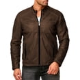 thumbnail image 2 of Chamarra Para Hombre Shendy Vendi Chaqueta Vinipiel Tipo Biker Chocolate Chica, 2 of 5