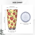 thumbnail image 4 of Cauagu Apple Pattern 20oz Tumbler,Stainless Steel Vacuum Insulated Tumbler with Lid Insulated Coffee Mug Thermal Cup with Splash Proof Sliding Lid-Straw Three-piece Set, 4 of 8