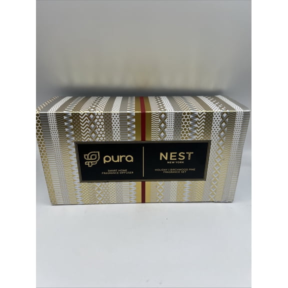 NEST New York Pura Smart Home Fragrance Diffuser Set Holiday And Birchwood Pine