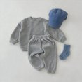 thumbnail image 2 of NOLDARES Toddler Kid Boy Clothes Colorblock Graphic Tee Pants 2PC Fall Winter Outfit Set Casual Clothing(Light Gray,3-4 Y), 2 of 4
