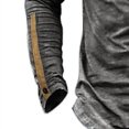 thumbnail image 4 of Mens Shirts, Mens Retro Henley Shirts Muscle Long Sleeve Button Cotton T-Shirt Slim Fit Casual Washed Top, 4 of 4
