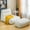 Off-White, variant on AWQM Soft Tufted Foam Bean Bag Chair For Adults, Stuffed Bean Bag Sofa Reading Chair Lounge Chair for Bedroom, Living Room, Apartment, Gray