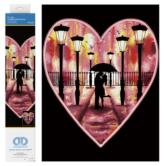 Diamond Dotz In Love Heart Diamond Painting Kit - 15.8" x 11.8"