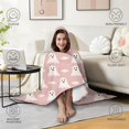 thumbnail image 4 of Wearable Blanket,Cute Ghost Halloween Pattern Hooded Wearable Sherpa Blanket for Adults & Teens,Winter Poncho Shawl Wrap Cape Thick Warm,60"x80", 4 of 5