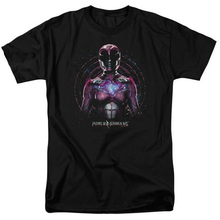- Trevco POWER RANGERS PINK RANGER Black Adult Unisex T-Shirt