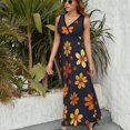 thumbnail image 3 of Floral Vestido Sin Mangas Para Mujer, Traje De, Ropa De Cumpleaños, Verano, 3 of 5