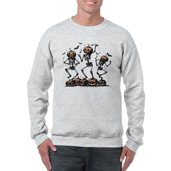 Spooky Pumpkin Ghost Halloween Graphic - Men's Sweatshirt