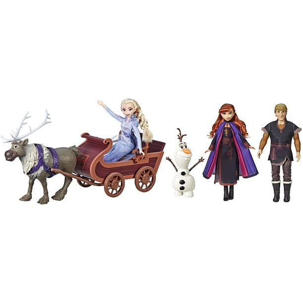 Disney Frozen Sledding Adventures Doll Pack, Includes Elsa, Anna, Kristoff, Olaf, and Sven
