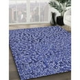 thumbnail image 3 of Ahgly Tapis Rond Lavable en Machine Intérieur Transitionnel Bleu Ciel, 8 Pieds Rond, 3 of 7