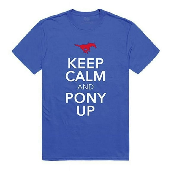 W Republic Apparel 523-150-B02-04 Southern Met Keep Calm Mens Tee, Royal - Extra Large