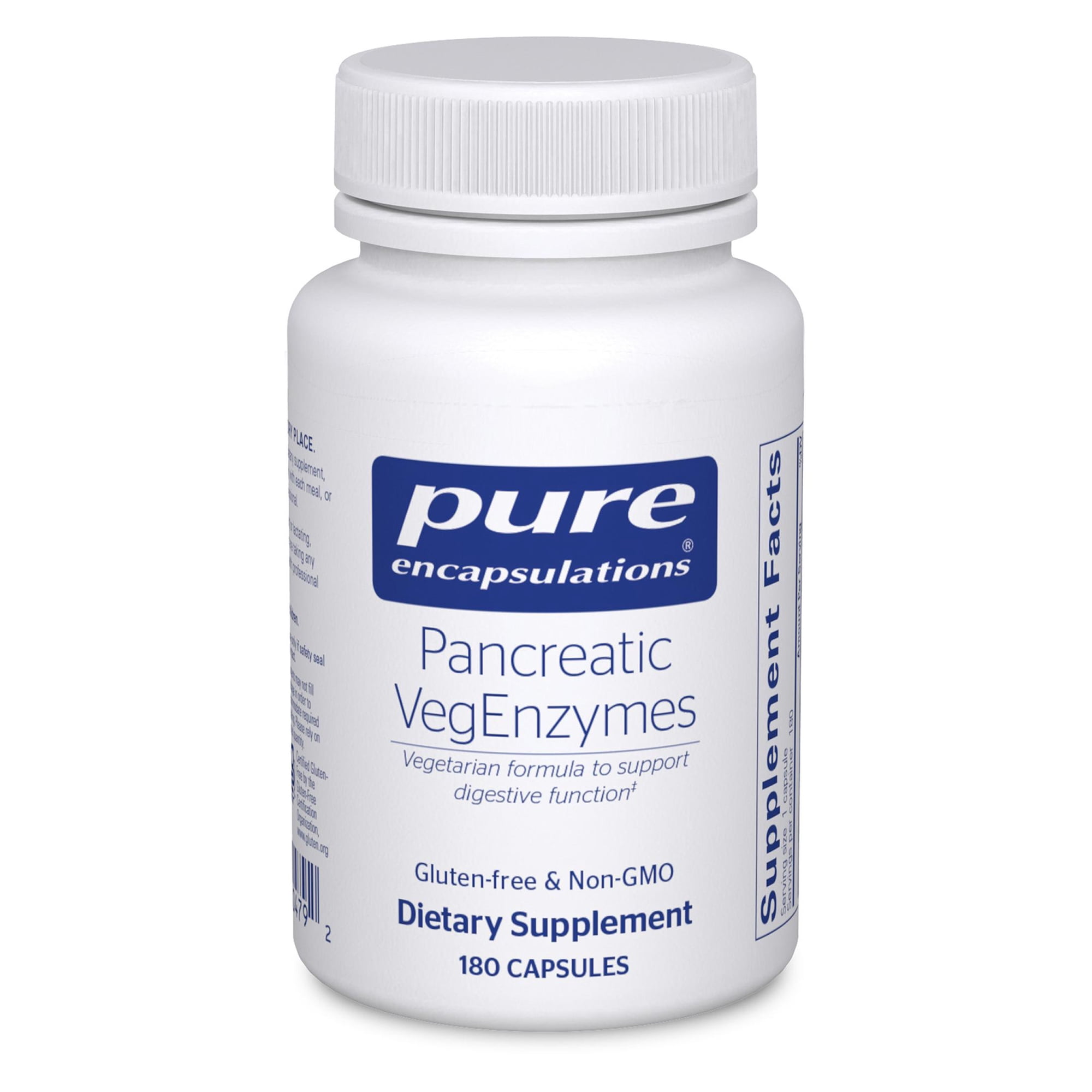 Pure Encapsulations Pancreatic VegEnzymes | Hypoallergenic Supplement for Carbohydrate, Lipid and Protein Digestion* | 180 Capsules