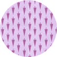 thumbnail image 1 of Ahgly Company Machine Washable Indoor Round Transitional Orchid Purple Area Rugs, 3' Round, 1 of 7