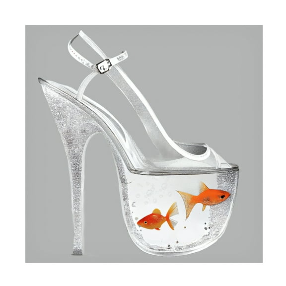 Canvas Wall Art - Sasha 'Sparkle Fish I' Wall Art for Living Room, Bedroom, or Office Décor by Trademark Fine Art - 14 x 14 Inches