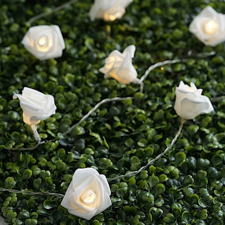 Garland Wholesale BalsaCircle 2 pcs 108-Inch LED Rose Flowers Fairy Lights Garlands Backdrops - Wedding Party Centerpieces Home Wholesale Decorations ()