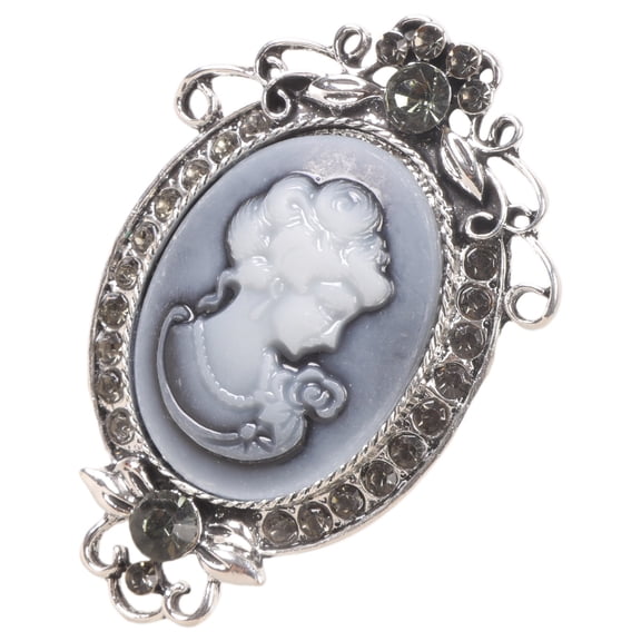 Intricate Filigree Cameo Pin Antique Gold Tone Brooch Party Prom Brooch For Formal Event And Special Occasions
