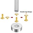 thumbnail image 4 of 100 Sets Leather Rivets 8 x 10mm Metal with 3 Setter Tools, Gold Tone, 4 of 7