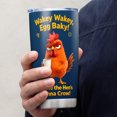 thumbnail image 3 of Wakey Wakey Egg Baky Funny Rooster 20oz Stainless Steel Insulated Tumbler - Leak-Proof Travel Coffee Cup, Farm Humor Chicken Themed Drinkware for Morning, 3 of 6