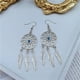 thumbnail image 2 of Pendientes de turquesa azul para mujer, joyería vintage bohemia occidental, pendientes colgantes de plumas de atrapasueños de indios nativos americanos, 2 of 5