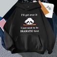 thumbnail image 2 of MPWEGNP Oversized Sweatshirt for Women Hoodie Teen Girls Cute Panda Letter Graphic Drawstring Hooded Sweatshirts I'Ll Get Over It Comfort Hoodies Cat Weekend Black S, 2 of 3