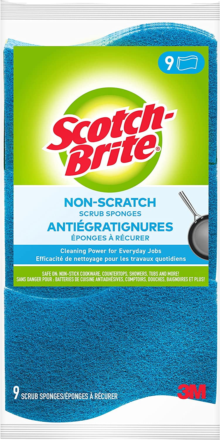 Scotch-Brite Scrub Sponge, 9 Pack, Non Scratch, Multipurpose, Kitchen ...