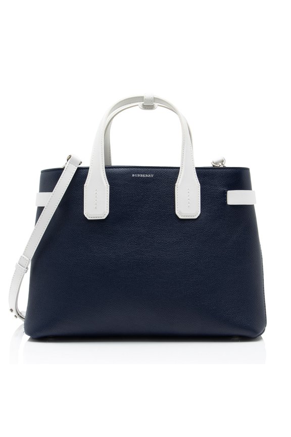Pre-Owned Burberry Leather Banner Medium Tote