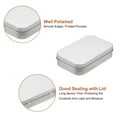 thumbnail image 4 of Contenedores de caja de metal Uxcell, 2 piezas de 3.7x2.4x0.9 pulgadas, caja de almacenamiento rectangular portátil plateada para almacenamiento en el hogar, 4 of 6